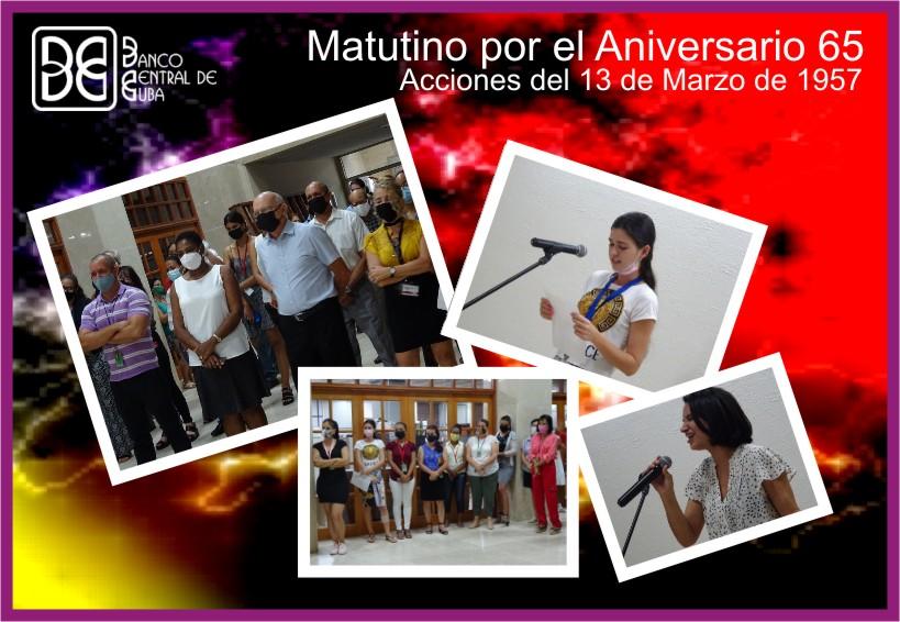 Imagen relacionada con la noticia :El Banco Central de Cuba conmemora el aniversario 65 de las acciones del 13 de marzo